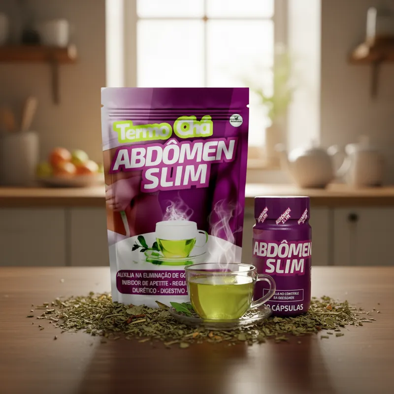 Abdômen Slim l Kit 1 Cápsula + 1 Termo Chá | Original Natural - Imagem 2