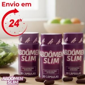 Abdômen Slim Original I kit 3 Cápsulas Naturais l Suplemento Capsula Roxa